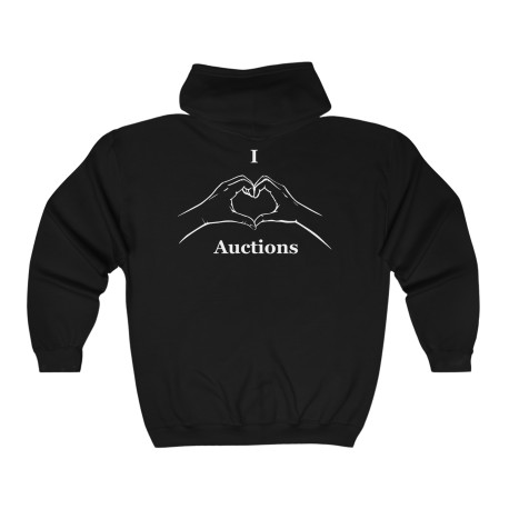 "I Love Auctions" Unisex Heavy Blend Full Zip Hooded Sweatshirt