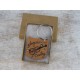 Bluegrass Country Leather Keychain in Medium Brown