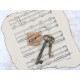 Bluegrass Country Leather Keychain in Medium Brown